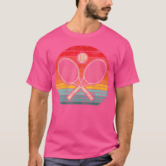 Camiseta Amante de Esportes com Raquetes de Tênis Cruzadas