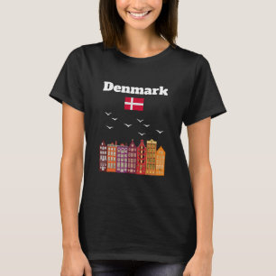 Camiseta Amante de Férias na Dinamarca Viagem Lembrança Ban