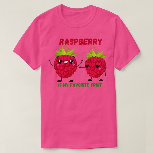 Camiseta Amante de framboesa (Frente do Design)