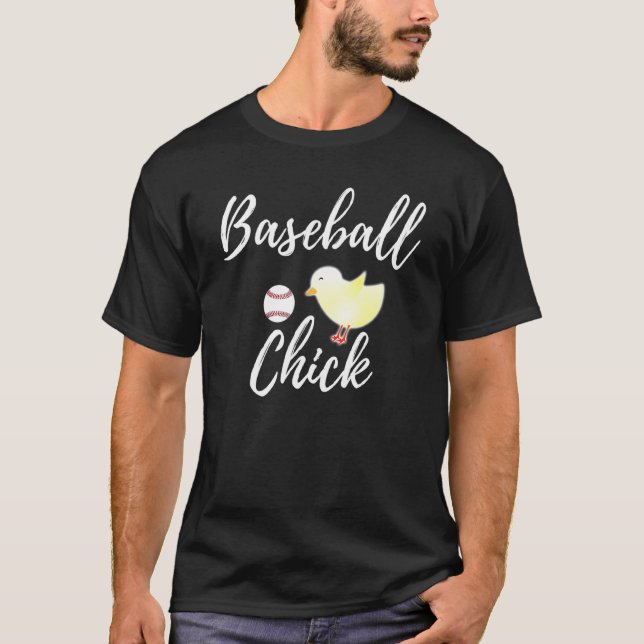 Camiseta Amante de Frango Baseball Chick (Frente)