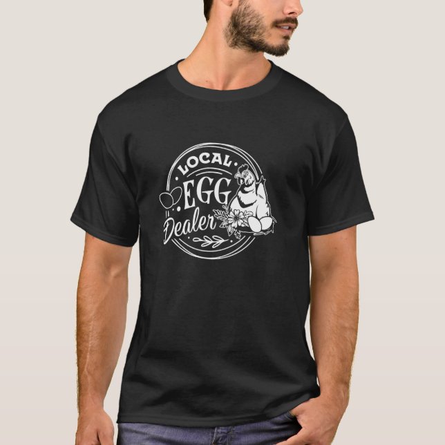 Camiseta Amante de Frango Comerciante de Ovos Local (Frente)