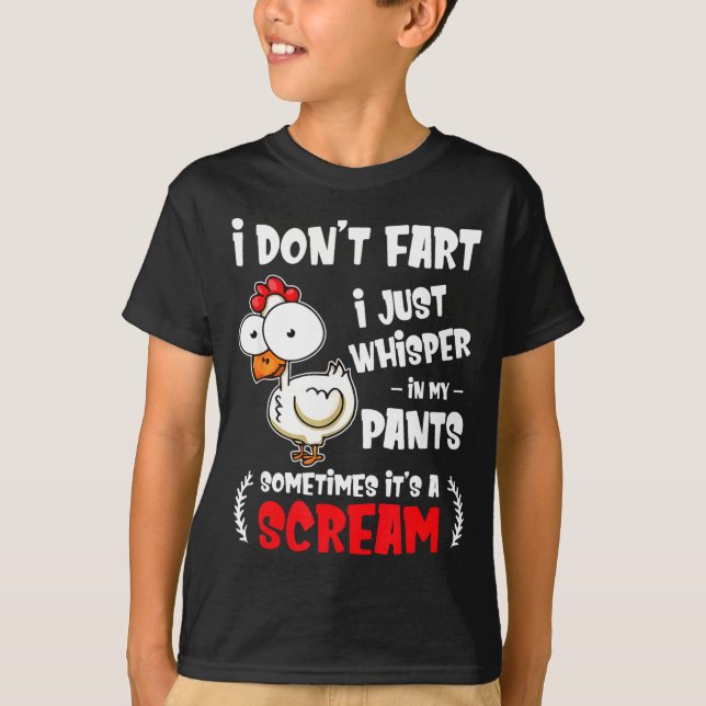 Camiseta Amante de Frango que Peida Engraçado Eu Não Peido  (Frente)