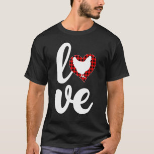 Camiseta Amante de Frango Xadrez Búfalo Amor Frango Dia dos