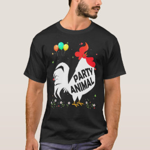 Camiseta Amante de Frangos Animais de Festa Aniversário Buf