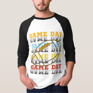 Camiseta Amante de Futebol de Dia de Jogo Tipografia