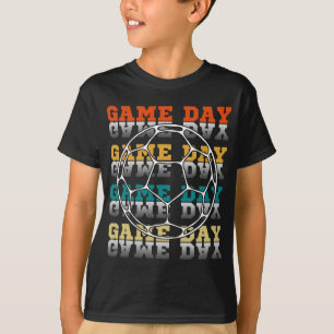 Camiseta Amante de Futebol no Dia do Jogo Tipografia Colori