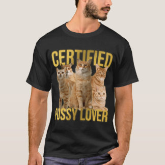 Camiseta Amante de Gata Certificada Trocadilho Paródia Vir