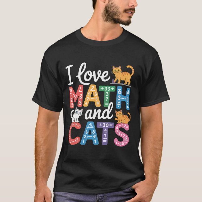 Camiseta Amante de Gato de Matemática Professor de Matemáti (Frente)