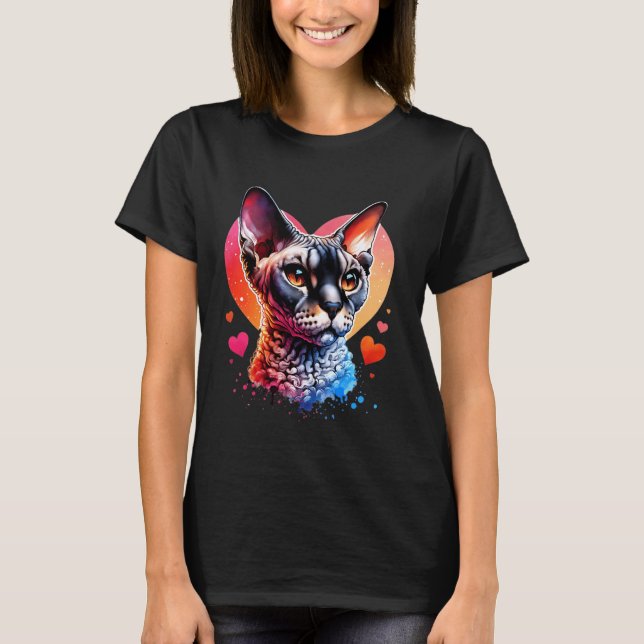 Camiseta Amante de Gato Devon Rex Devon Rex (Frente)