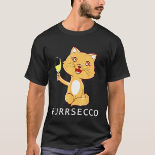 Camiseta Amante de Gato e Vinho Pet Prosaico Divertido e Ga