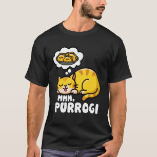 Camiseta Amante de Gato Engraçado Purrogi Humor de Comida P