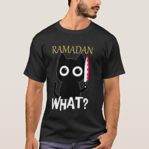 Camiseta Amante de gato fofo confuso Ramadão Gatos em jejum