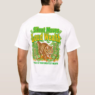 Camiseta Amante de Gato Movimentos Silenciosos Riqueza Alta