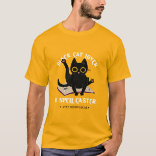 CAMISETA AMANTE DE GATO PRETO & LANÇADOR DE FEITIÇOS CONTIN