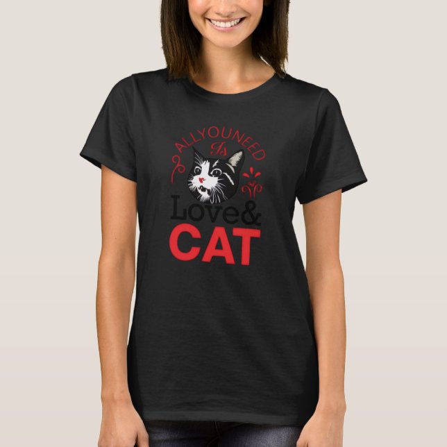 Camiseta amante de gatos (Frente)