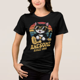Camiseta Amante de Gatos Aniversário de 1966 Ukulele Vintag