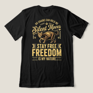 Camiseta Amante de Gatos Feroz Liberdade Listrado