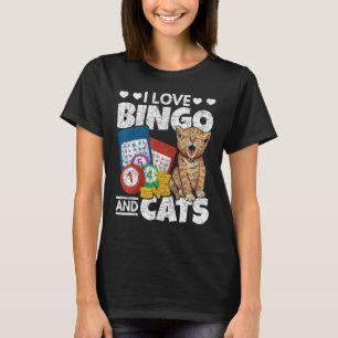 Camiseta Amante de Gatos Loto Bingo Jogador Animal Pet Apos
