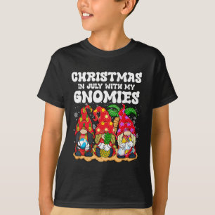 Camiseta Amante de Gnomos de Férias de Verão Natal Divertid