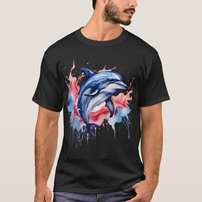 Camiseta Amante de Golfinho Engraçado Fofo (Frente)