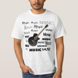 Camiseta amante de guitarra, musical, instrumento