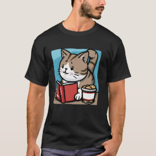 Camiseta Amante de Guloseimas para Gatos Kitten Pet Leitor