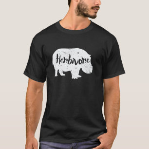 Camiseta Amante de Hipopótamo Herbívoro Imagem de Animal Ve