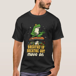 Camiseta Amante de Ioga Sapo Meditação Respire Fundo Respir