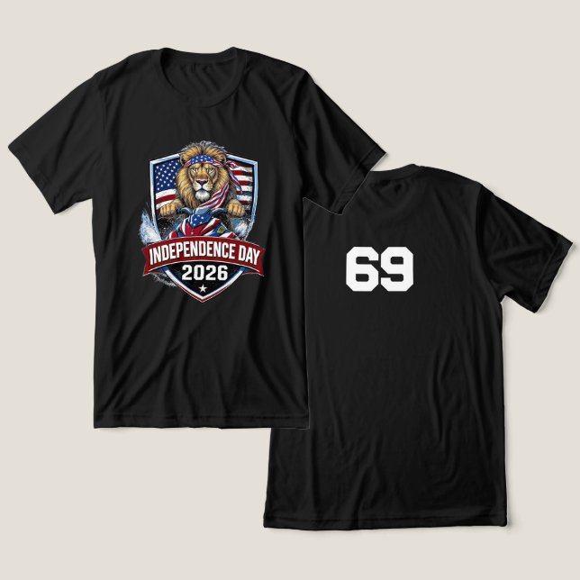 Camiseta Amante de jet ski Patriótico (Design Frente e Verso)