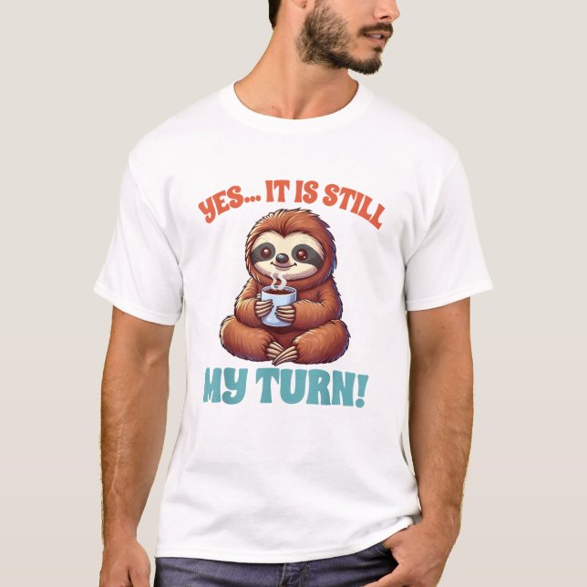 Camiseta Amante de Jogos de Tabuleiro Sloth Noite de Jogo S (Frente)