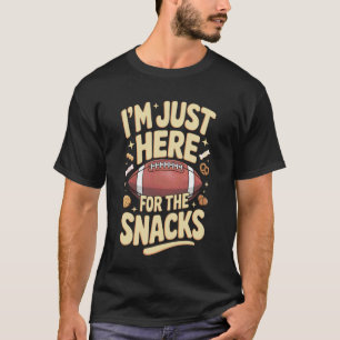 Camiseta Amante de Lanches de Futebol Estou Aqui Somente pe