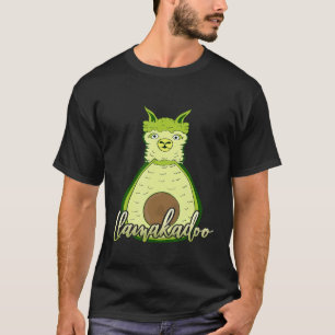 Camiseta Amante de Lhama Animal Fruta Abacate