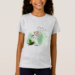 Camiseta Amante de livro bonito lendo garota