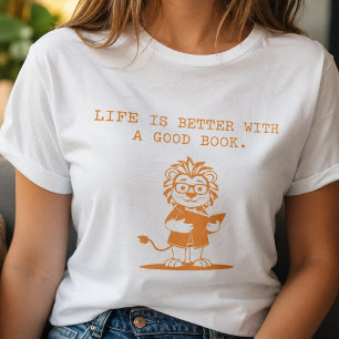 Camiseta Amante de Livros A Vida é Melhor Leitor Entusiasta