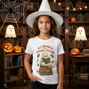 Camiseta Amante de Livros de Fantasmas Halloween Bookworm