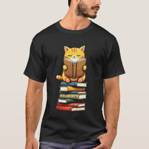 Camiseta Amante de Livros Gato Fofo e Encantador Minhoca de