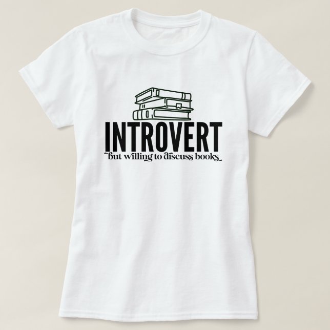 Camiseta Amante de Livros Introvertido (Frente do Design)