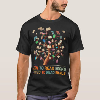 Camiseta Amante de Livros Nascido Para Ler Livros Forçado a