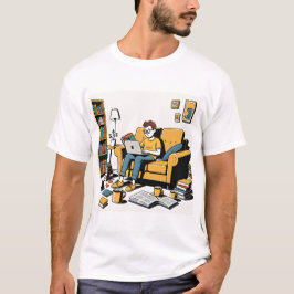 Camiseta Amante de Livros no Sofá