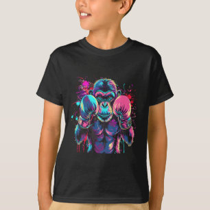 Camiseta Amante de Macaco de Boxe Luvas de Boxe Kickboxing