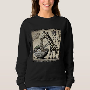 Camiseta Amante de Macarrão Arte da Caverna Japonesa Girafa