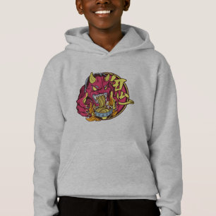Camiseta Amante de Macarrão Ramen Demônio Japonês Assustado