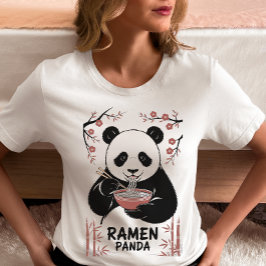 Camiseta Amante de Macarrão Ramen Panda
