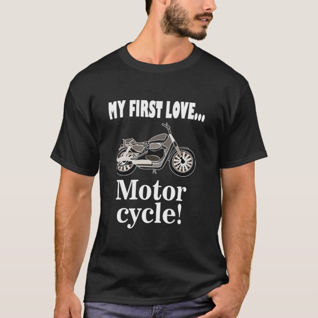 Camiseta Amante de Motocicleta Ciclista  (Frente)