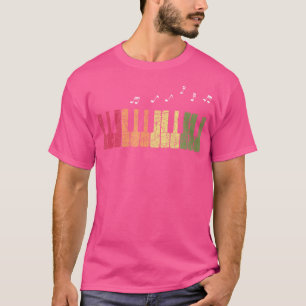 Camiseta Amante de Música Clássica Pianista Teclados Nota M