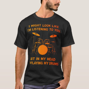 Camiseta Amante de Música de Bateria Divertida