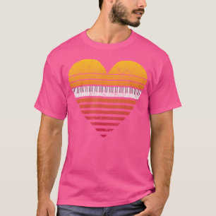 Camiseta Amante de Música de Teclado Músico Pianista Piano