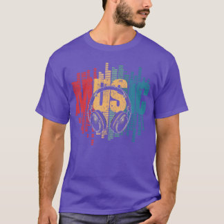 Camiseta Amante de Música Eletrônica DJ Fones de Ouvido Vin