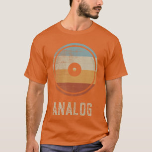 Camiseta Amante de Música Retro em Vinil Analógico Gravação