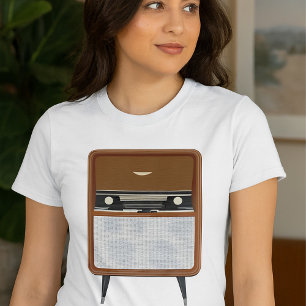 Camiseta Amante de Música Retro Rádio Vintage de Meados do